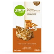 ZonePerfect Protein Bars, Sweet & Salty Cashew Pretzel, 10g of Protein, Nutrition Bars With Vitamins & Minerals, Great Taste Guaranteed, 36 Bars
