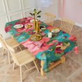 thumbnail image 3 of Pioneer Flower Floral Print Pattern Rectangle Tablecloth 60"x102",Waterproof Polyester Rectangle Table Cloth, Wipeable Spillproof Polyester Tablecloth for Dining, Camping, Indoor and Outdoor, 3 of 6