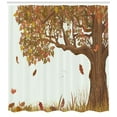 thumbnail image 3 of Ambesonne Autumn Shower Curtain, Deciduous Oak Leaves, 69"Wx84"L, Umber Redwood, 3 of 3