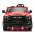 thumbnail image 5 of NIGSQJB 24V Dodge RAM 2500 Kids Ride On Car w/Remote Control, 160W Electric Car w/ 4-Wheel Suspension,Bluetooth,MP3,Music,Storage Space, 3.23MPH Truck Toy Car Gift for Kids Aged 3-6, Red, 5 of 14