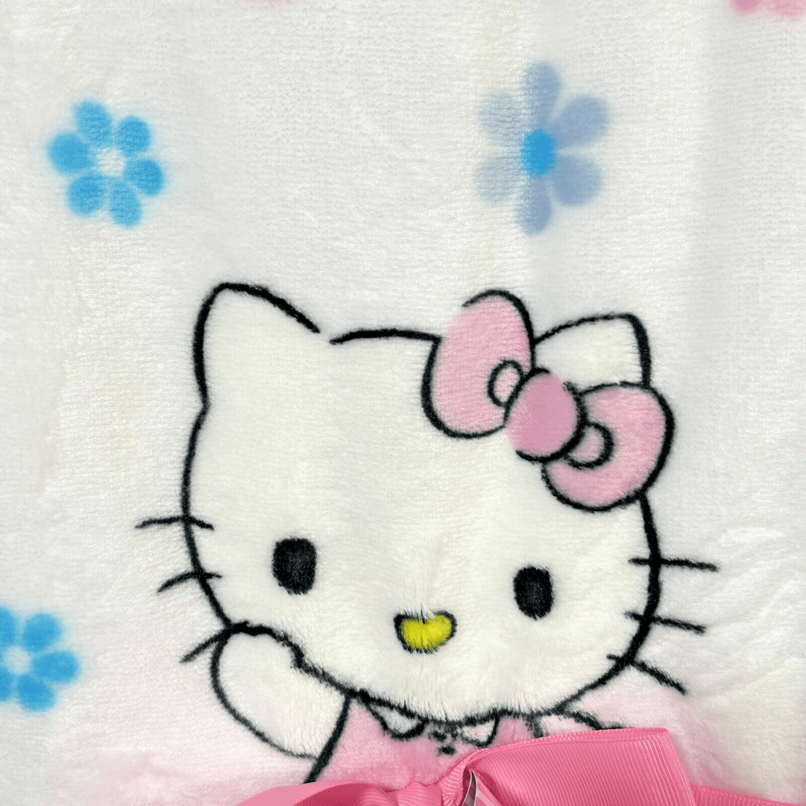 Hello Kitty Flowers And Kittys Throw Pink Multi 60 X 70 in Throw Soft and Plush
