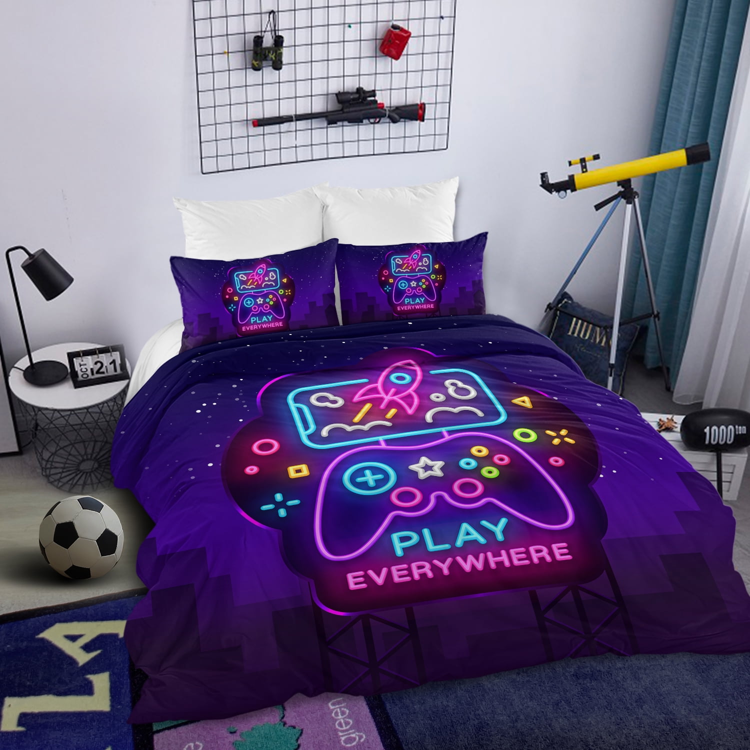 Details about   Game Handle Comforter Set Video Game Comforter Set Boys Teens Twin Full Queen 