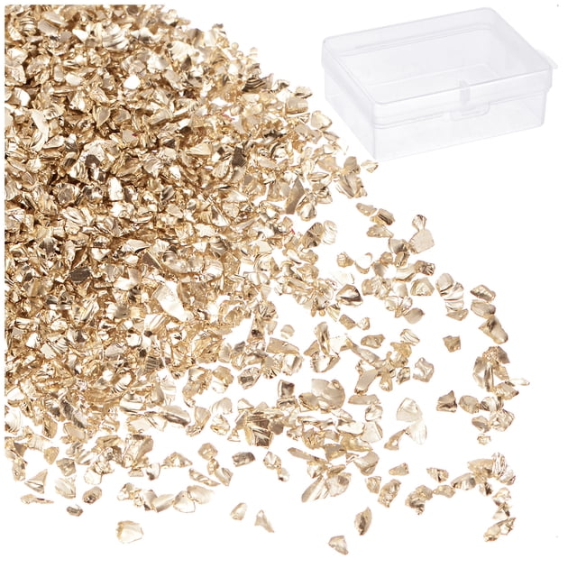 Unique Bargains 50g Éclats de Verre Écrasé 1-3mm, Or Champagne