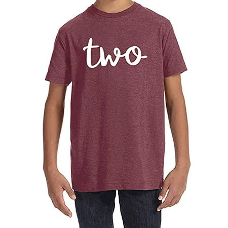 

7 ate 9 Apparel Kids Two Birthday Shirt for Boys 2 Birthday Shirt 2nd Bday Second Shirts Burgundy Shirt