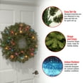 thumbnail image 5 of National Tree Company Pre-Lit Artificial Christmas Wreath, Green, Norwood Fir, White Lights, Christmas Collection, 24 Inches, 5 of 5