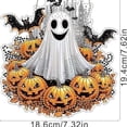 thumbnail image 4 of Halloween Diamond Art Hanging Sign, Ghost Pumpkin 5D Crystal Rhinestone Ornament, Acrylic Wall Window Door Decor Hanging Decor by MPOISVA, 4 of 6