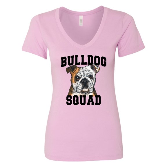 Inktastic Dog Bulldog Squad Women's V-Neck T-Shirt