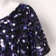 thumbnail image 4 of Gibobby pantalones siameses de pierna ancha Pantalones de mujer de manga corta con hombros inclinados estampados(Negro， S), 4 of 5