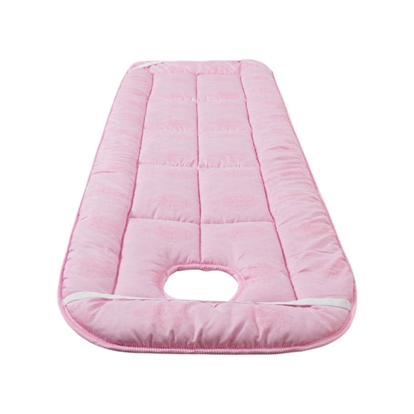 Colchón ligero para mesa de masajes de spa con orificio para la cara, moderno y moderno. Rosa
