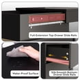 thumbnail image 6 of GALAXHERO Nightstand Set of 2 with Charging Station, LED Bedside Table with 3 Storage Drawers, Sliding Top, Hidden Space, Modern End Table for Bedroom, Living Room, Black, 6 of 11