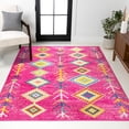 thumbnail image 5 of JONATHAN Y MOROCCAN HYPE 3 x 5 Area Rug, Tribal Love Geometric - Pink/Multi, MOH105B-3, 5 of 11