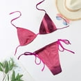 thumbnail image 4 of Women Swimwear 2Pcs/Set Swim Pool Matching Triangle Bottoms Attractive Two-pieces Bikini Set, 4 of 5