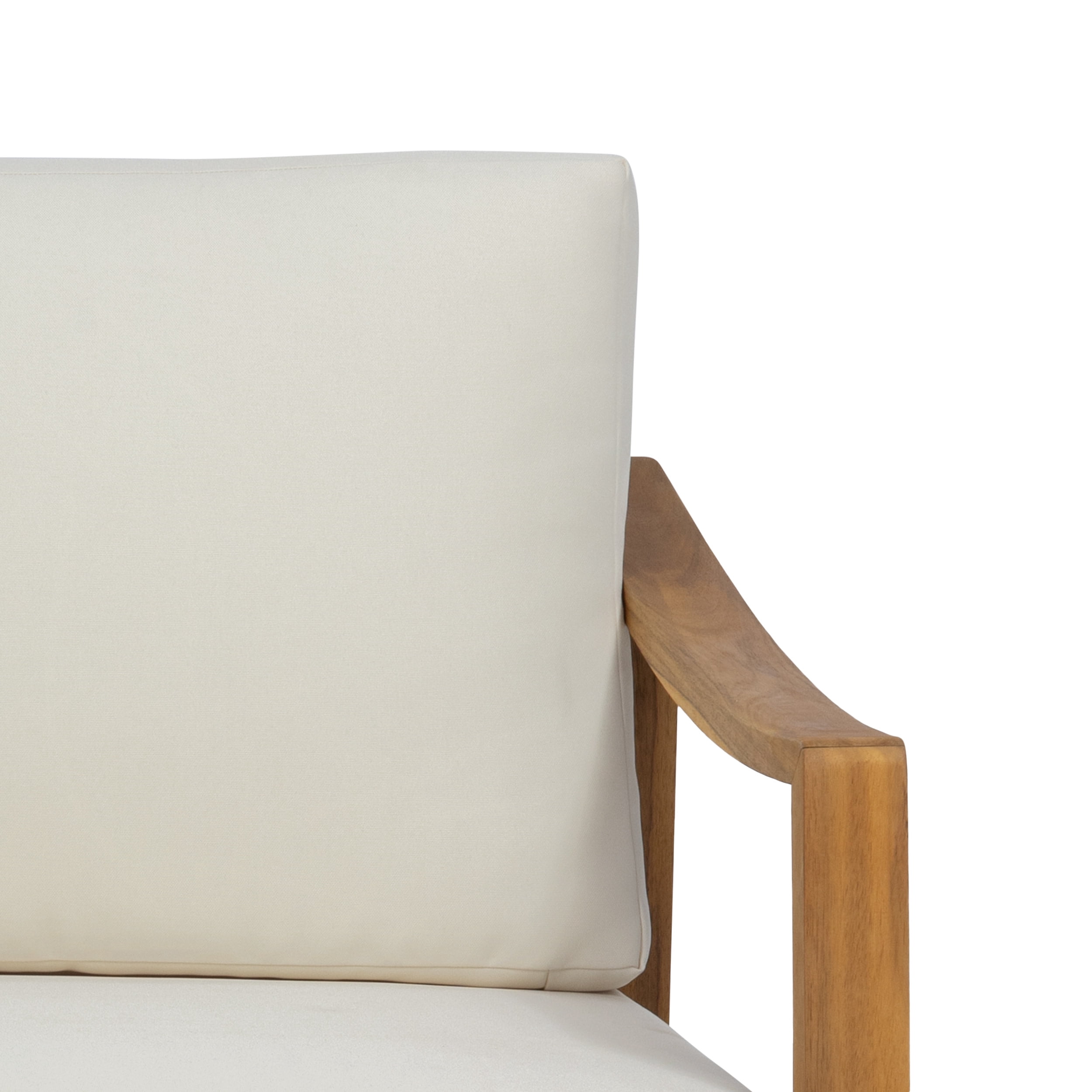 Barclay Acacia Wood Outdoor Loveseat and Coffee Table Set, Teak, Beige