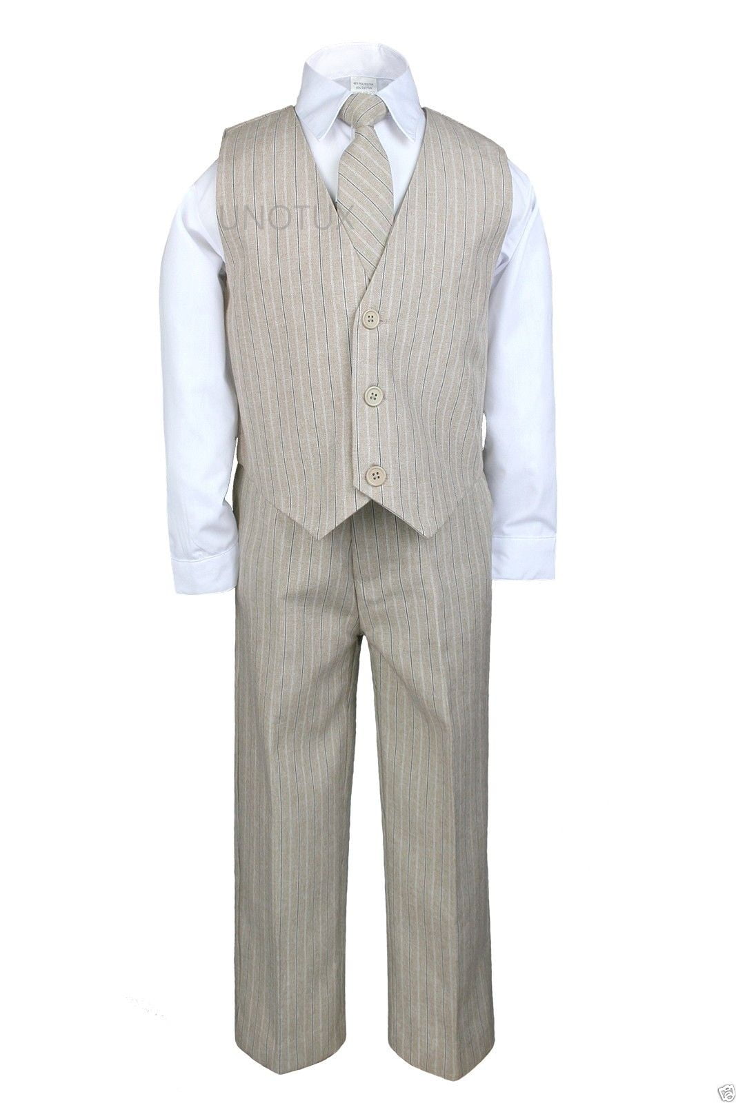0 4 12 14 16 20 Infant /& Boy Wedding Formal Party Tuxedo suit Khiki Taupe size