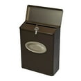 thumbnail image 3 of Gibraltar Designer Modern Steel Residential Locking Wall Mount Mailbox, Bronze, 3 of 5