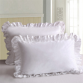 thumbnail image 4 of 4X 100% Cotton Ruffle Pillowcase Ruffled Pillow Cover White Pillow Case, 4 of 5