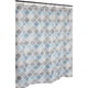 thumbnail image 3 of Cortina de ducha de tela universal para baño, para hombre o mujer: tonos apagados de azul y gris, 3 of 5