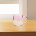 thumbnail image 4 of Taza de café con degradado romántico: Taza de té de vidrio transparente con diseño de corazón en 3D - Taza única para desear un deseo en San Valentín a parejas - Cristalería decorativa, 4 of 8