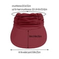 thumbnail image 4 of HuangHuanChen UV Protection Wide Brim Visor Sun Hats for Women Cooling Lightweight Empty Top Cap Breathable Outdoors Summer Sun Hats for Men Beach Golf Running Travel Daily Red One Size, 4 of 5