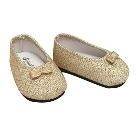 Sophia's Glitter Shoes for 18â€ Dolls, Gold