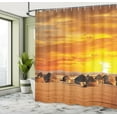 thumbnail image 5 of Ambesonne Farm House Shower Curtain, Landscape, 69"Wx70"L, Orange, 5 of 5