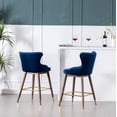 thumbnail image 6 of Roundhill Furniture Leland Fabric Upholstered Counter Height Wingback Stools, Set of 2, Blue, 6 of 11