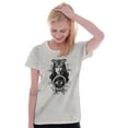 thumbnail image 3 of Butterfly Moth Spiritual Crystal Ball Womens Slim Fit Graphic Tee Brisco Brands X, 3 of 5