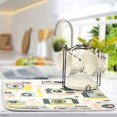 thumbnail image 5 of qxltty Vintage Film Camera Pattern Kitchen Drying Mat Extremely Absorbent Microfiber Dish Mats for Plates Cutlery Pots and Pans 16×18in, 5 of 8