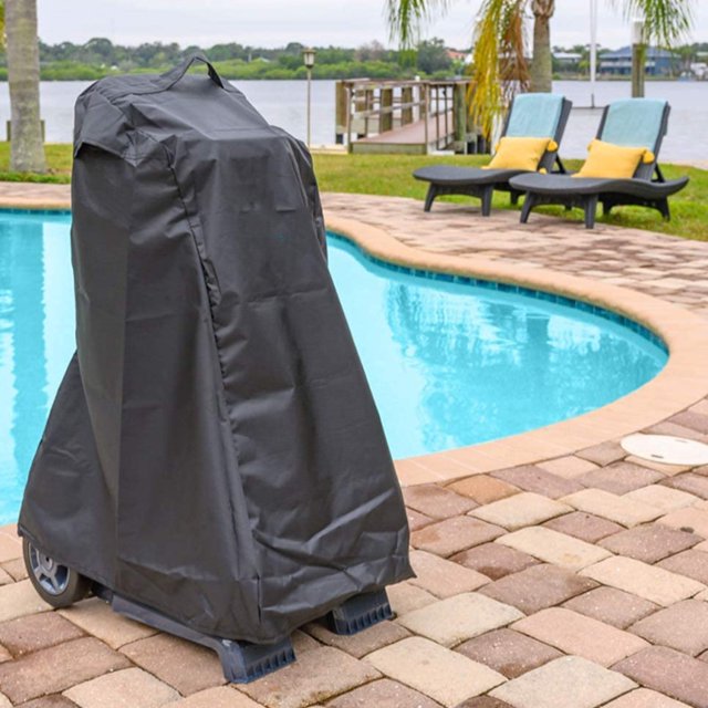 Cubierta del limpiador de piscinas - Cubierta protectora del carrito del limpiador de parasol a prueba de polvo, negro 22 * ??26 * 42 pulgadas ZefeiWu 8390605333323