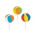 thumbnail image 2 of Fun Express Beach Ball Paper Picks Holiday Birthday Party Supplies by Fun Express (25 Pieces), 2 of 2