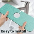 thumbnail image 6 of Sikiie Teal Turquoise Glitter Splash Guard for Sink Faucet-1 PC Super Absorbent Fast Drying Mat Sink Gadgets-Splash Guard for Kitchen, Sink Mat, 6 of 7