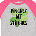 thumbnail image 4 of Inktastic St. Patrick's Day Pinches Get Stitches Shamrocks Boys or Girls Toddler T-Shirt, 4 of 5