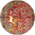 thumbnail image 1 of Ahgly Company Indoor Round Traditional Brown Persian Area Rugs, 3' Round, 1 of 6