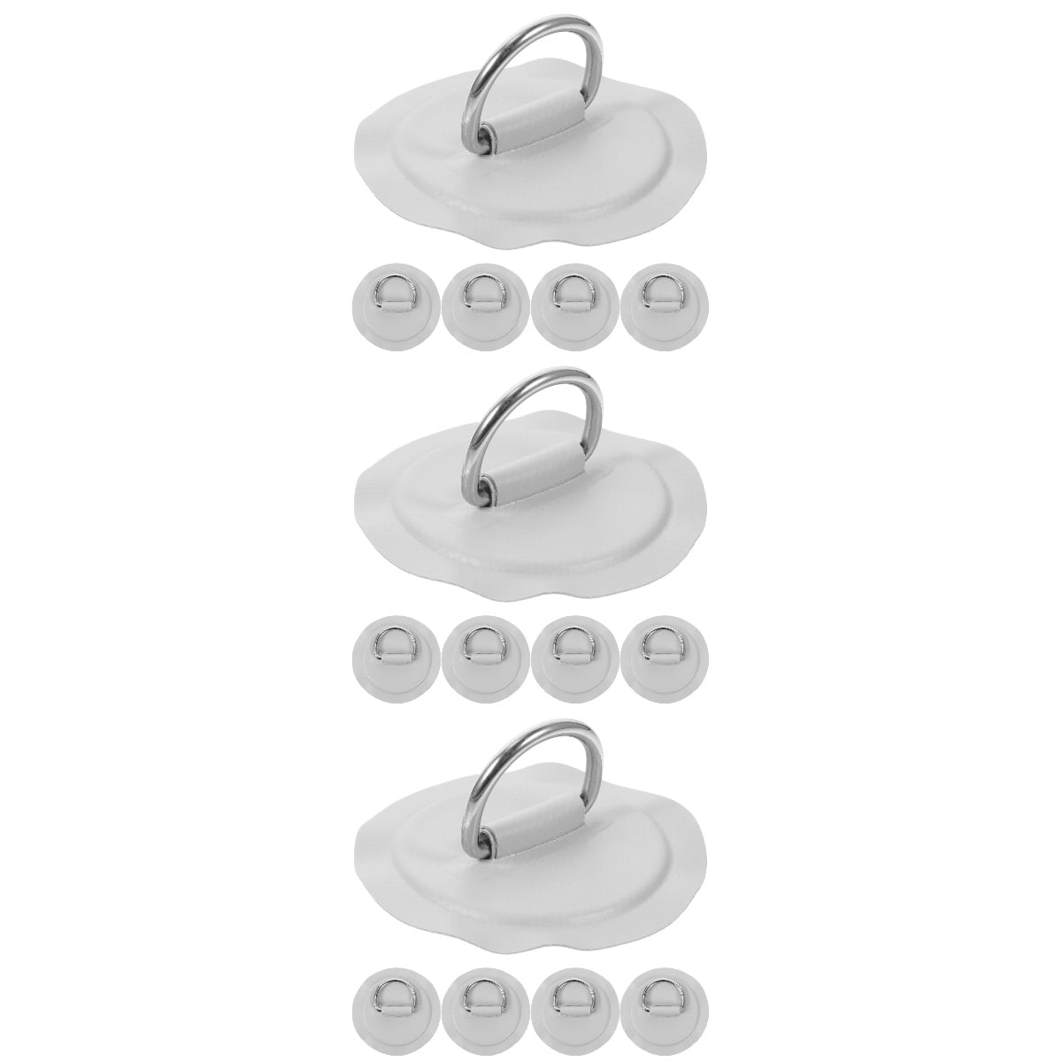 unbranded 15 pcs  D Rings Inflatable Boat Canoe Rope Buckles Stainless Steel D Ring Pad Kayak Supplies