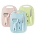 thumbnail image 3 of 3pcs/set Mini Kitchen Chopping Cutting Board Fruit Food Knives Peeler Tools, 3 of 10