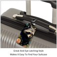 thumbnail image 3 of Square 2Pack PU Leather Raccoon Cruise Luggage Tag with Privacy Cover and Name ID Tag for Travel Handbags Backpacks Luggage Tags, 3 of 6