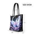 thumbnail image 2 of Tote Bag Aesthetic leather Handbags with Zipper for Women Travel Shoulder Bags Purses with compartment. Transparent Beautiful Butterfly, 2 of 6