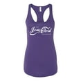 thumbnail image 2 of Enjoy Jesus Christ and Thou Shalt Never Thirst Coke Parody | Womens Inspirational/Christian Jersey Racerback Tank Top, Purple Rush, Small, 2 of 3