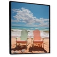 thumbnail image 2 of Designart "Miami s Pink Beach Chairs II" Nautical & Beach Floater Framed Canvas Wall Art, 2 of 7