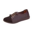 thumbnail image 2 of Viluyesy Womens Oxfords Lace-up Round Toe Comfortable Breathable Lightweight Casual Walking Work Flats Coffee Size 8.5, 2 of 6