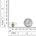 thumbnail image 4 of Gem Stone King 925 Sterling Silver Green Peridot and White Diamond Engagement Ring for Women (1.34 Cttw, Gemstone August Birthstone, Oval 8X6MM, Available in Size 5, 6, 7, 8, 9), 4 of 4