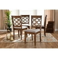 thumbnail image 4 of Baxton Studio Peter Modern and Contemporary Grey Fabric Upholstered and Walnut Brown Finished Wood 4-Piece Dining Chair, 4 of 6