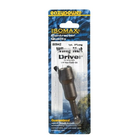 

Eazypower Isomax 1/4 in. Steel SAE Wing Nut Driver 1 pk