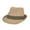 Grey Band, variant on Classic Burlap Style Tan Fedora Straw Hat