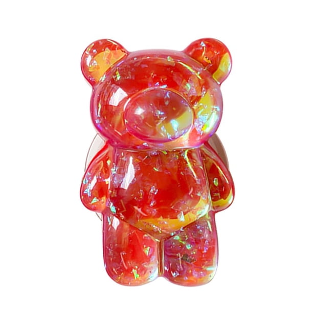 Soporte para Dedo Con Forma Oso Dibujos Animados en 3D () Rojo