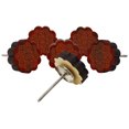 thumbnail image 3 of IBA Indianbeautifulart Boutons Rouges Gravés Lot de 10 Boutons de Porte en Bois pour Tiroir, 3 of 3