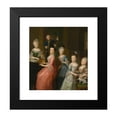 thumbnail image 2 of Johann Gottlieb Becker 15x16 Black Modern Framed Museum Art Print Titled - Portrait of Count Johann Casemir from Schlieben and His Five Daughters, 2 of 5