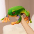 thumbnail image 6 of Lifelike Green Frog Stuffed Animal - Soft & Cute Frog Plush Toy Doll Throw Pillow Birthday Gift-11'', 6 of 6