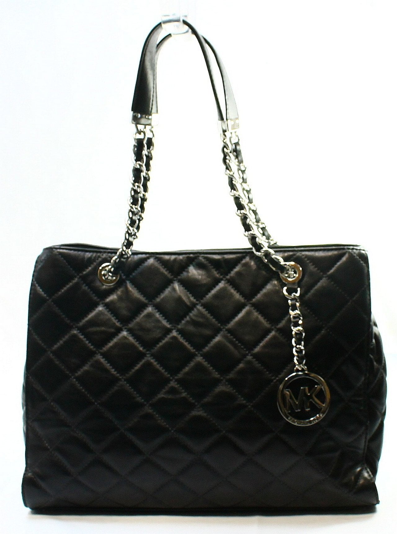 black quilted mk purse