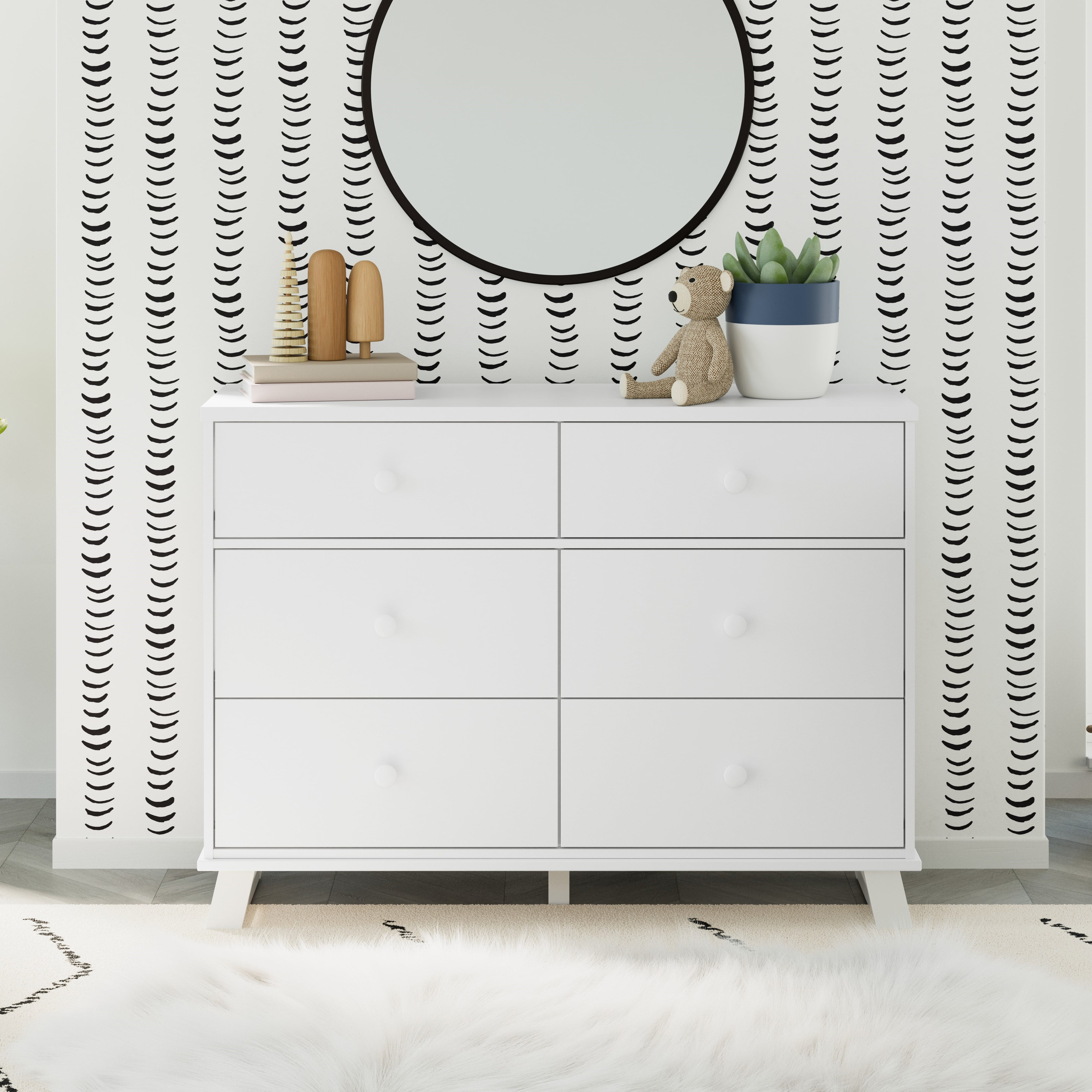Graco Noah 6 Drawer Nursery Double Dresser, Pebble Gray - Walmart.com